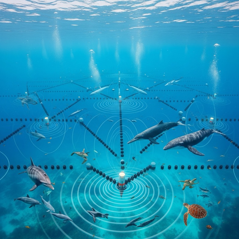 Underwater Pinger® array for acoustic area isolation